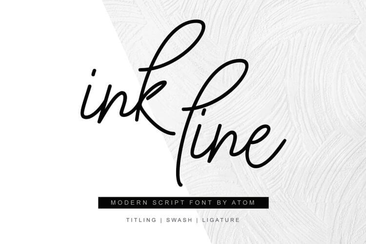 Ink Line Modern Script Font