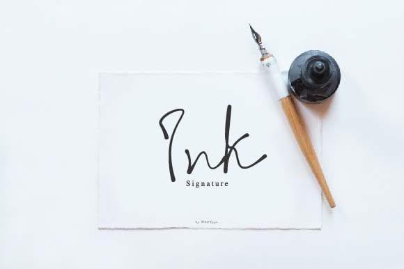 Ink Signature Font