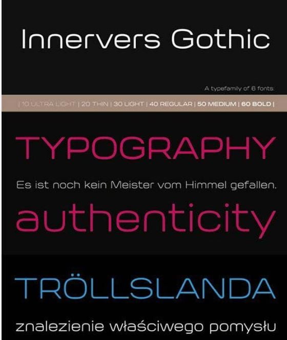 Innevers gothic family Font
