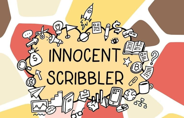 Innocent scribbler| font with doodle icons Font Free Download