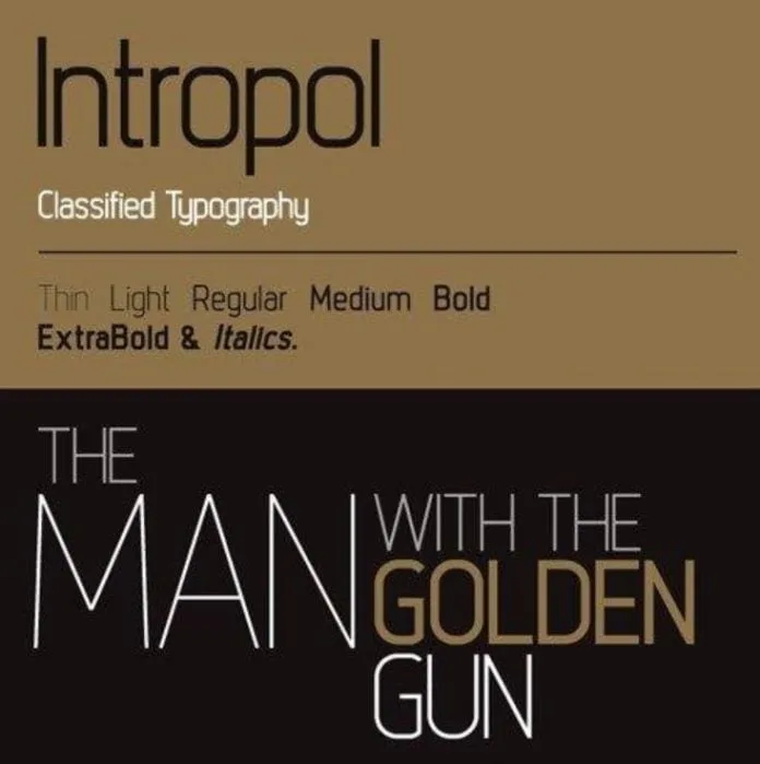 Intropol family Font