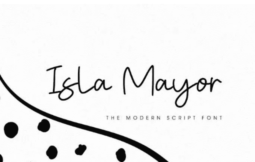 Isla Mayor - The Modern Script Font