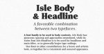 Isle Body Font Family