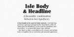 Isle Headline Eight Styles Font