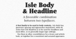 sle Headline Font Family
