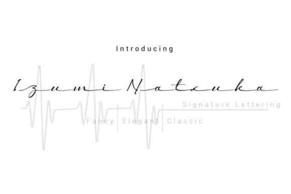 Izumi Natsuka Script - Signature Lettering Font