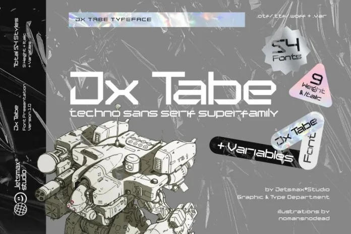 JX TABE Sans serif Fonts
