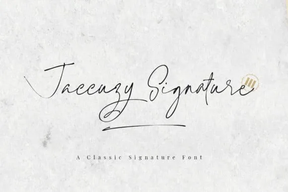 Jaccuzy Signature Font
