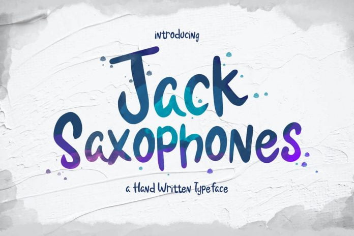 Jack Saxophones - Handwritten Typeface