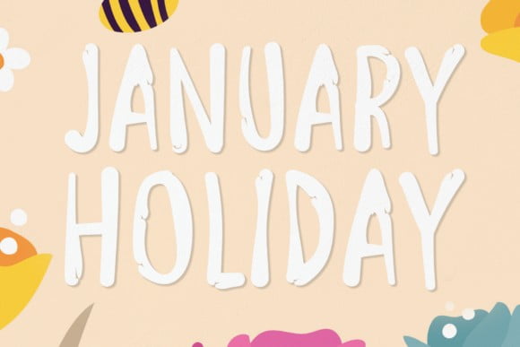 January Holiday Font