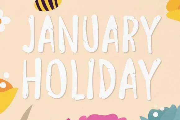 January Holiday Font