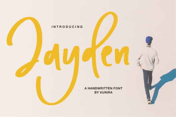 Jayden A Handwritten Font