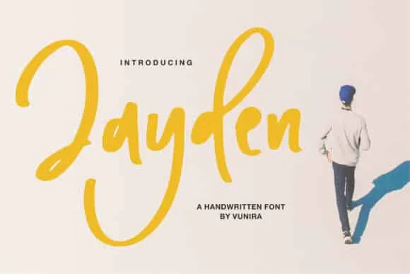 Jayden A Handwritten Font
