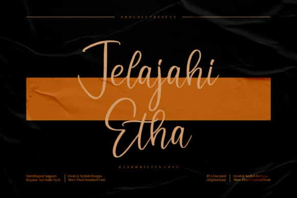 Jelajahi Etha Font