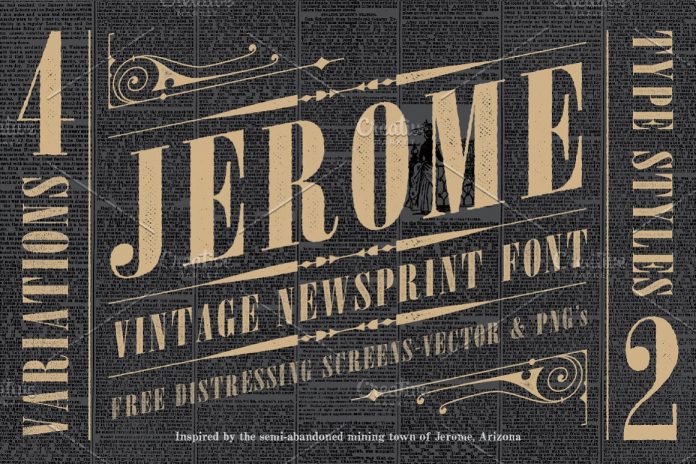 Jerome Vintage Typeface Font