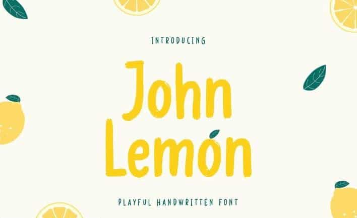 John Lemon - Playful Handwritten Font