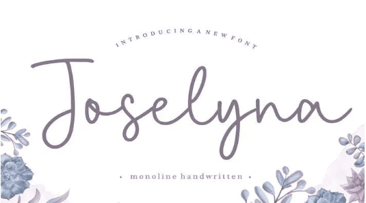Joselyna YH - Monoline Signature Font