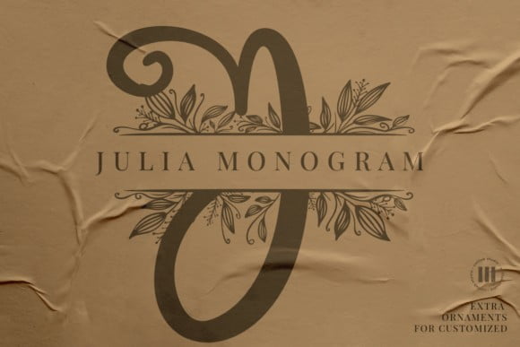 Julia Monogram Font