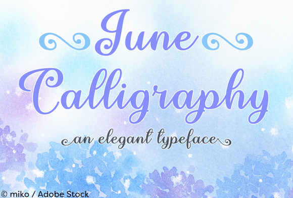 June Calligraphy Font