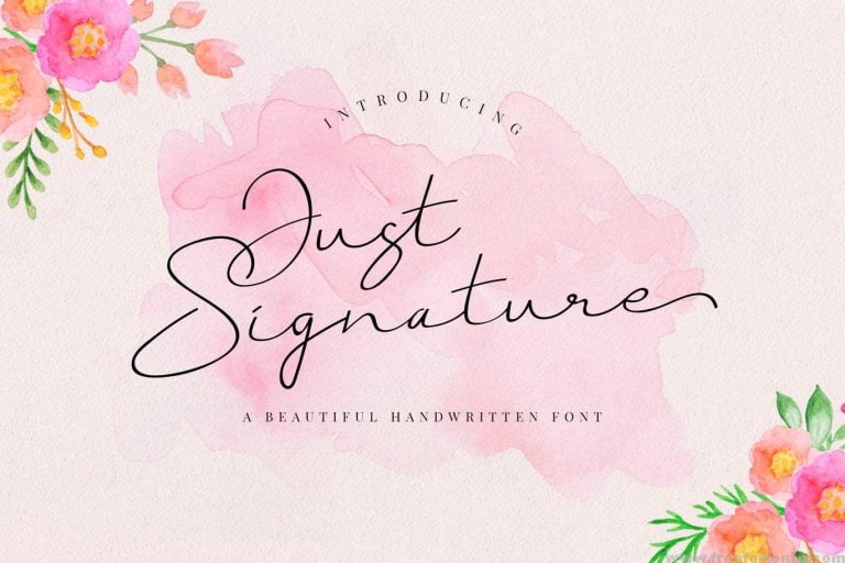 Just Signature Script Font Free Downlaod