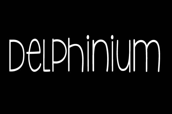 K26 Delphinium Font