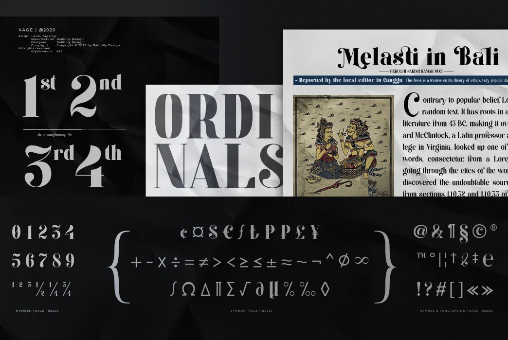 Kage Serif- Typeface
