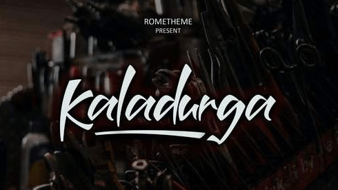 Kaladurga - Hand Drawn Brush Font