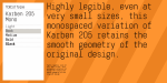 Karben 205 Mono Font