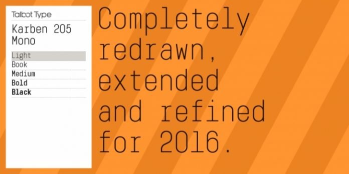 Karben 205 Mono Font