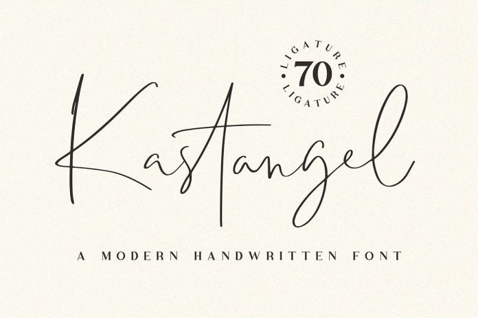 Kastangel - Handwritten script font