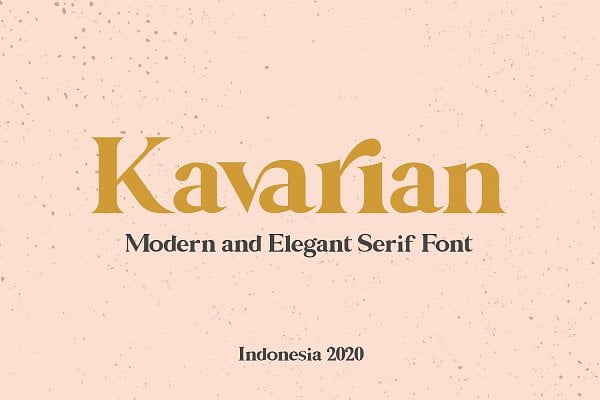 Kavarian Modern Elegant Serif Handmade Typeface
