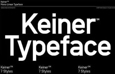 Keiner - Mono-Linear Typeface [7-Weights]