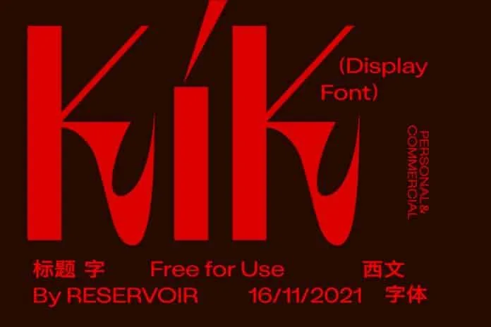Kik - Sharp Display Font