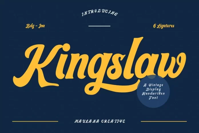 Kingslaw Vintage Display Handwritten Font