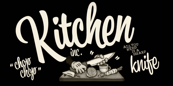 Kitchen intro font