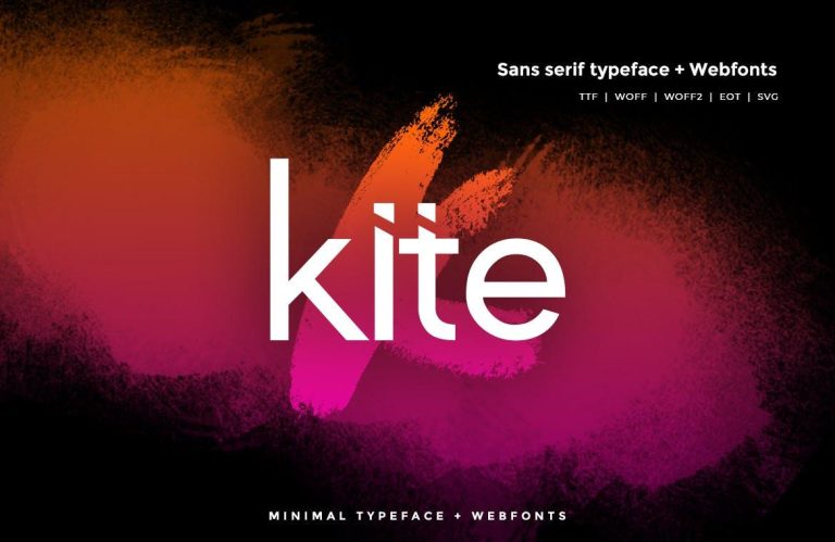 Kite – Modern Typeface + WebFonts Free Download