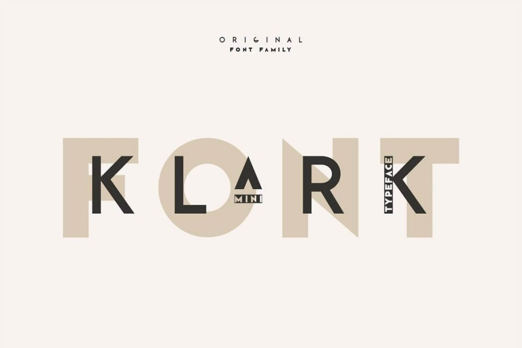 Klark. Sans serif font family.