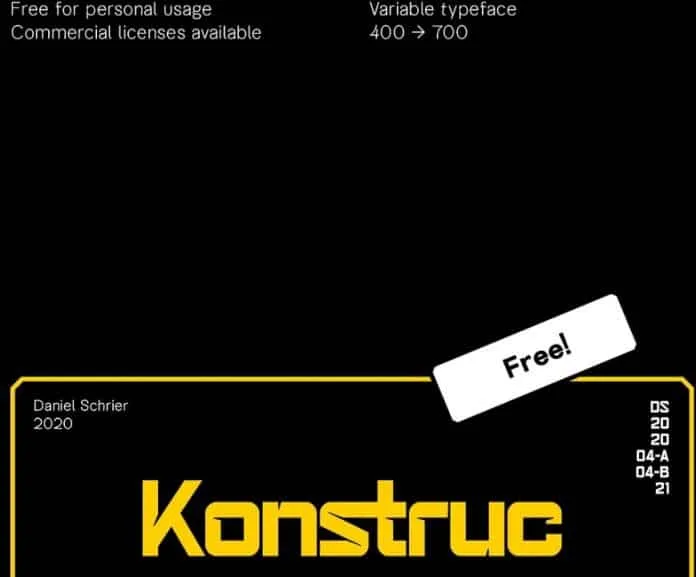 Konstruc Variable Font