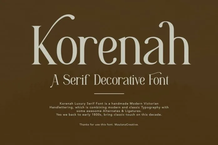 Korenah Serif Decorative Display
