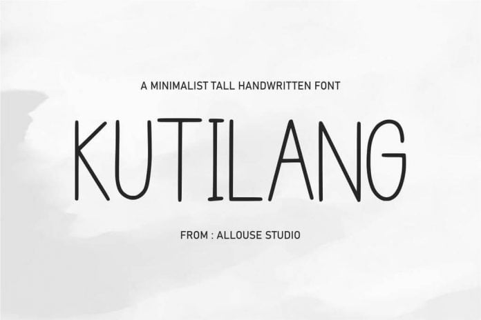 Kutilang Minimalist Tall Font