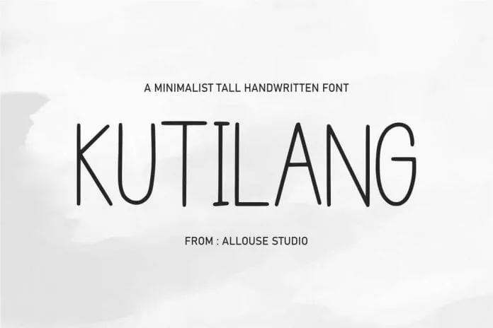 Kutilang Minimalist Tall Font
