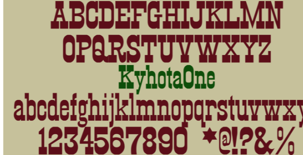 Kyhota Font