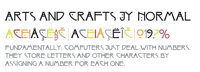 Arts And Crafts JY Font
