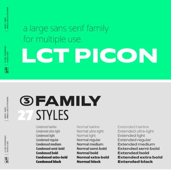LCT Picon family Font