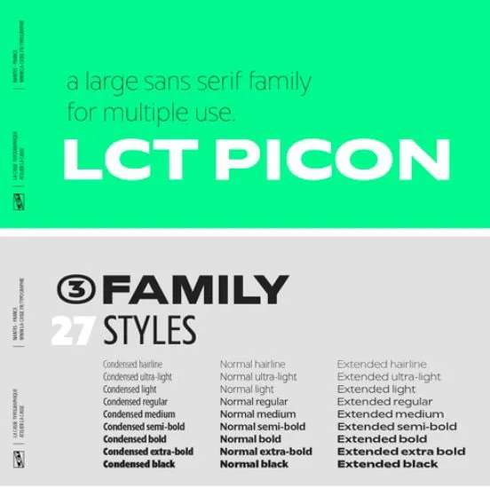 LCT Picon family Font