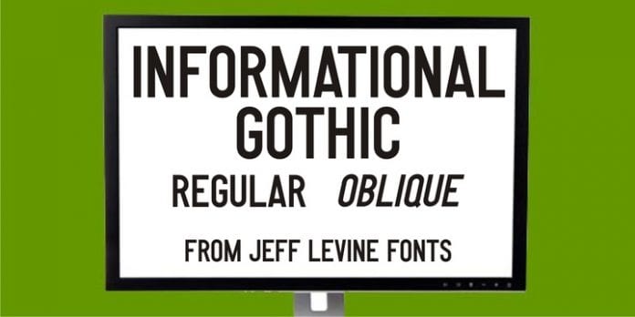 Informational Gothic JNL Font