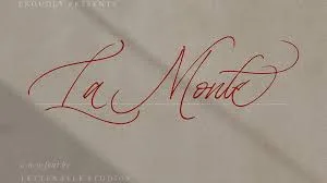 La Monte Calligraphy Font