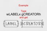 Label Creator - Elegant Decorative Font