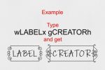 Label Creator - Elegant Decorative Font