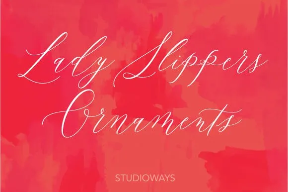 Lady Slippers Ornaments Font